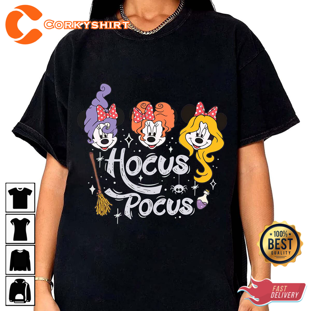 Hocus Pocus Halloween Disney Mickey And Friends Spooky Costume T-Shirt