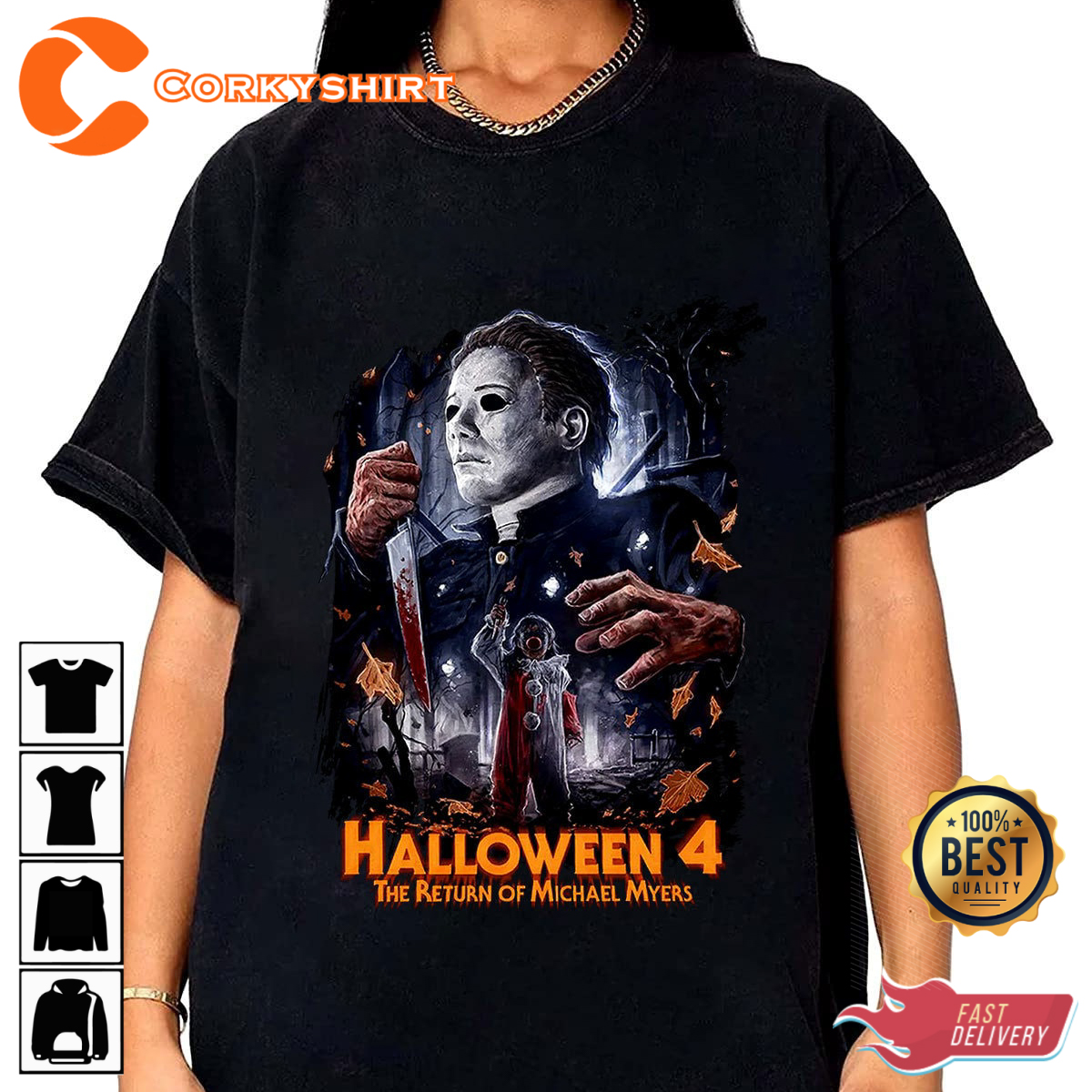 Michael Halloween 4 The Return Of Michael Myers Spooky Costume T-Shirt
