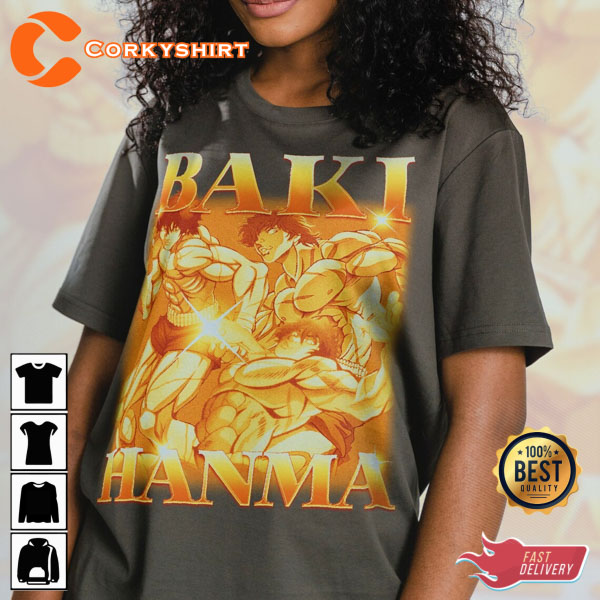 BAKI HANMA ANIME Baki the Grappler T-Shirt