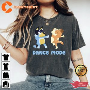 Dance Mode Bluey Muffin And Bingo T-Shirt Design