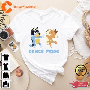Dance Mode Bluey Muffin And Bingo T-Shirt Design