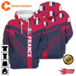 France National Team Soccer World Cup 3D Hoodie