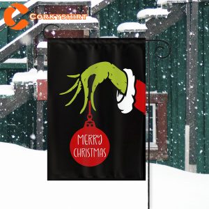 Merry Christmas Grinch Christmas Hand Flag