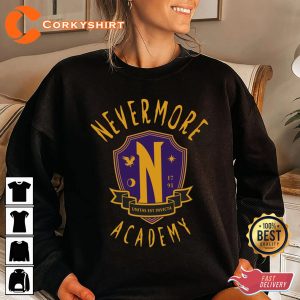 Nevermore Academy Logo Addams Family Sweatshirt