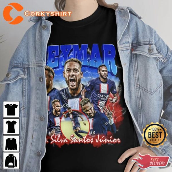 Neymar JR Vinatge TShirt FIFA World Cup Quatar 2022