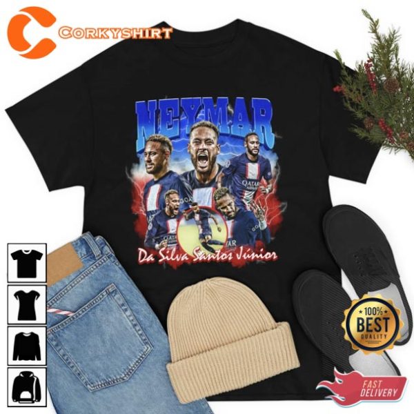 Neymar JR Vinatge TShirt FIFA World Cup Quatar 2022