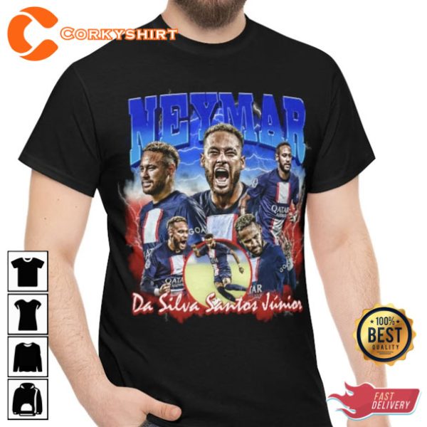 Neymar JR Vinatge TShirt FIFA World Cup Quatar 2022