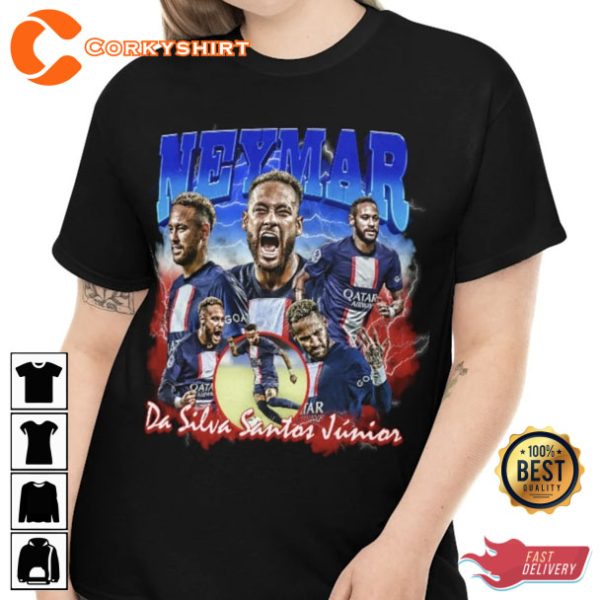 Neymar JR Vinatge TShirt FIFA World Cup Quatar 2022