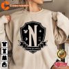 Wednesday Addams Nevermore Academy Logo Gothic Shirt