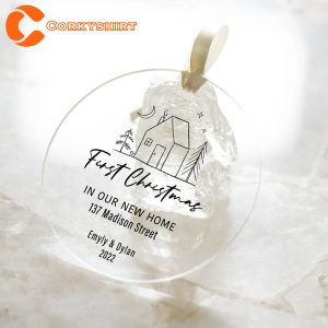 Christmas in New Home Family Personalized Ornament
