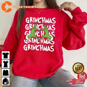 Merry Christmas Sweatshirt Cute Grinch Shirts