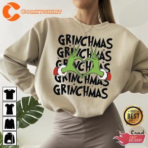 Merry Christmas Sweatshirt Cute Grinch Shirts