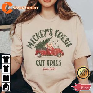 Mickey’s Fresh Cut Trees Farm Disneyland Xmas Unisex Shirt