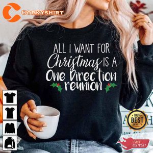 Funny All I Want For Christmas One Direction Reunion T-shirt Design