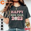 Retro Happy New Year 2023 New Years Eve Shirt