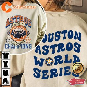 Houston Astros Double Sided Astros Head To The World T-shirt Printing