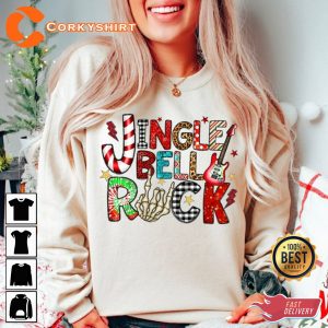 Rock Holiday Funny Ugly Christmas Vintage Sweatshirt