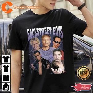 Backstreet Boys Band FM Jingle Ball Retro T-shirt Design