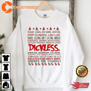 Funny Ugly Xmas Gift Dickless Gift for Christmas T-Shirt