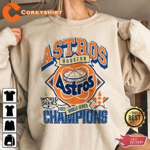 Houston Astros Double Sided Astros Head To The World T-shirt Printing