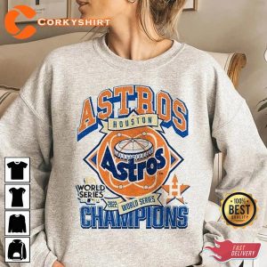 Houston Astros Double Sided Astros Head To The World T-shirt Printing