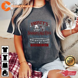 Frosty's Snowflake Cafe Shirt Cute Christmas Tee