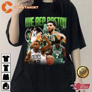 Boston Celtics Baketball Team We Rep Boston T-shirt Printing