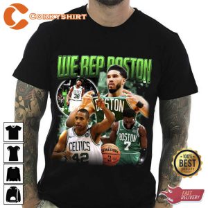 Boston Celtics Baketball Team We Rep Boston T-shirt Printing