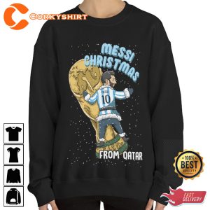 Messi Christmas Lionel Messi Argentina World Cup Soccer Shirt Design