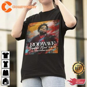 Beautiful Mind Tour Rodwave Rapper Comic Style Shirt Design