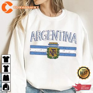 Argentina National Soccer Team World Cup 2022 Retro Shirt