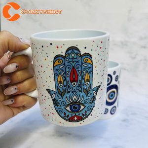 Hamsa Hand Evil Eye Coffee Mug