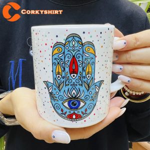 Hamsa Hand Evil Eye Coffee Mug