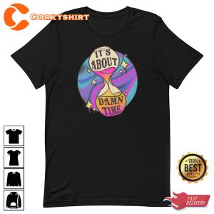 It's About Damn Time Graphic Psychedelic Printed T-shirt