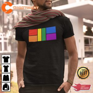LGBTQ Pride Pickleball Court Rainbow Flag T-Shirt Printing