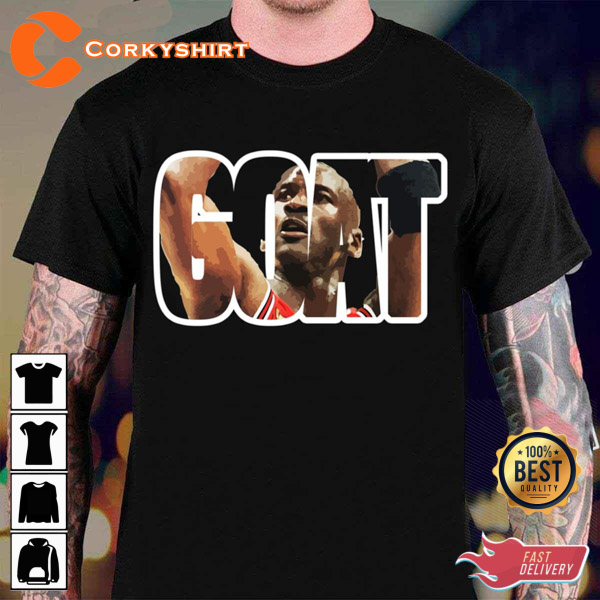 Michael Jordan T-shirt Goat Cut Out Basketball Gift For Fans - Corkyshirt