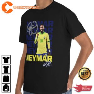 Neymar T-Shirt World Cup 2022 Brazil T-Shirt