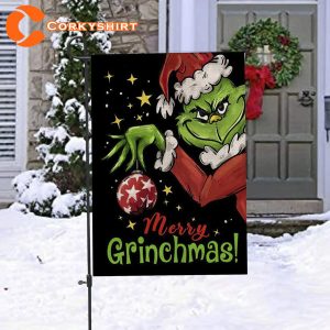 Stole Christmas Winter Grinchmas Flag Decor