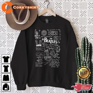 The Beatles Gift Rock Band T Shirts Tracklist Sweatshirt