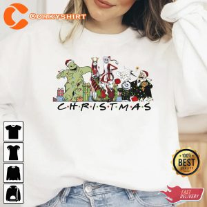 The Nightmare Before Christmas Characters Squad Christmas Graphic Tee