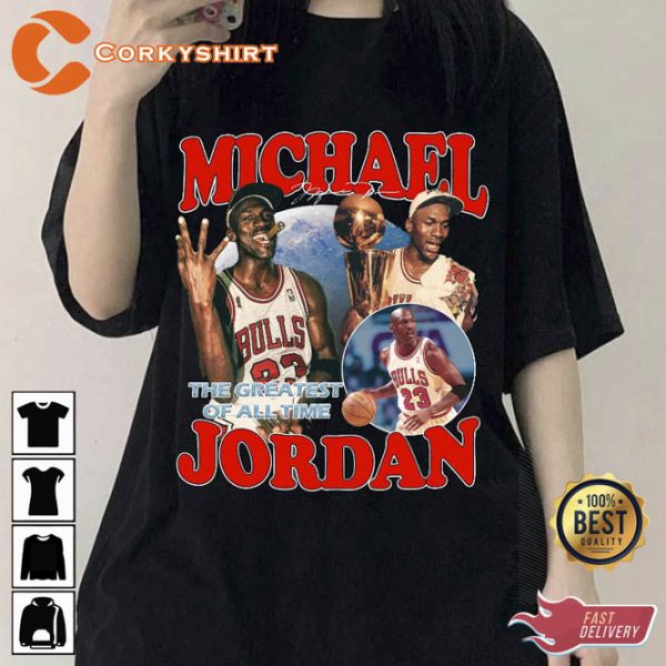 Michael Jordan Basketball Team Chicago Bulls Vintage T-shirt Design