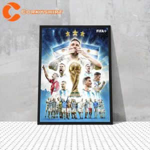 2022 Argentina World Cup Champions Poster Design
