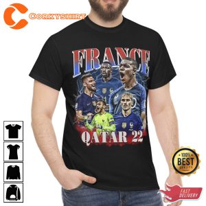 France World Cup 2022 Mbappe Retro Soccer Shirt