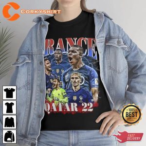 France World Cup 2022 Mbappe Retro Soccer Shirt