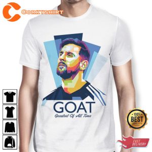 Lionel Messi GOAT Graphic Shirt World Cup Tee