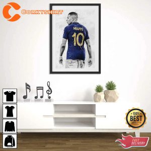 Mbappe 10 World Cup French Poster