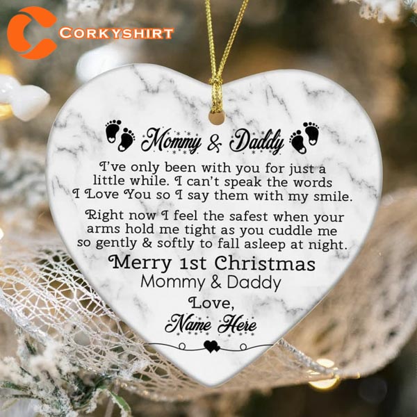 Personalized Mommy I've Only Been With You For Just A Little Merry Christmas  Ornament