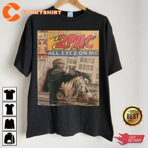 2pac All Eyez On Me Tupac Comic Art Book Vintage 90s T-Shirt