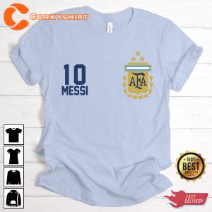 3 Stars Argentina Soccer Shirt Messi Tshirt