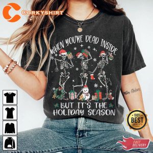 Dancing Skeleton Christmas It is the Most Wonderful Time Shirt